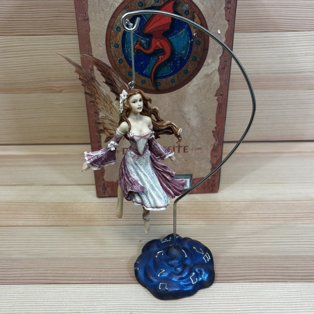 Dragonsite Nene Thomas Rose Adagio Ornament Fairy W/ Base And Box Retired NT 113